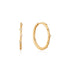 14kt Gold Stargazer Natural Diamond Hoop Earrings